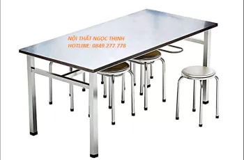 31. Bàn Ăn Công Nghiệp Inox – Bền, Đẹp, Dễ Vệ Sinh, Giá Tốt Tại Xưởng